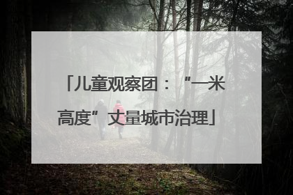 儿童观察团：“一米高度”丈量城市治理