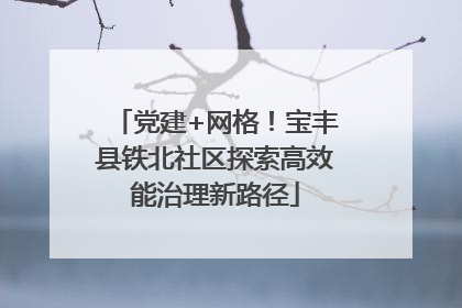 党建+网格！宝丰县铁北社区探索高效能治理新路径