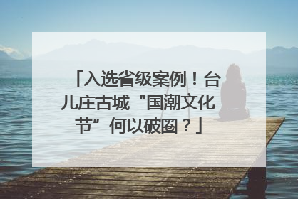 入选省级案例！台儿庄古城“国潮文化节”何以破圈？