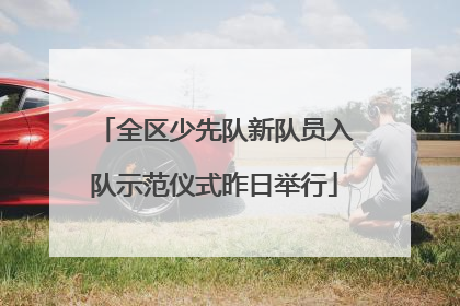 全区少先队新队员入队示范仪式昨日举行