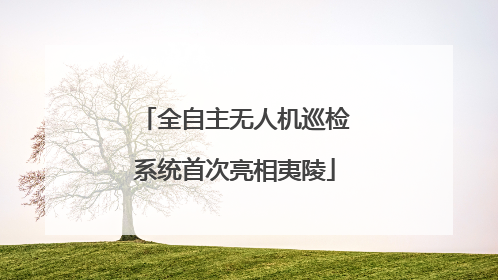 全自主无人机巡检系统首次亮相夷陵