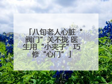八旬老人心脏“阀门”关不拢 医生用“小夹子”巧修“心门”