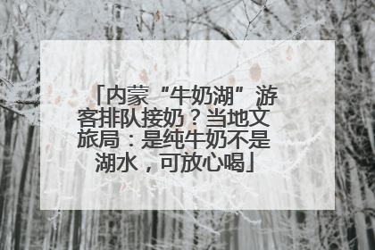 内蒙“牛奶湖”游客排队接奶？当地文旅局：是纯牛奶不是湖水，可放心喝