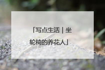 写点生活｜坐轮椅的养花人