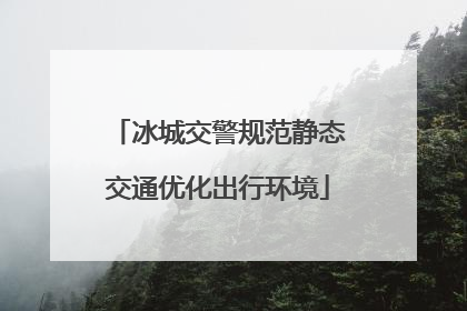 冰城交警规范静态交通优化出行环境