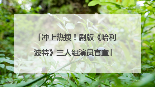 冲上热搜！剧版《哈利波特》三人组演员官宣