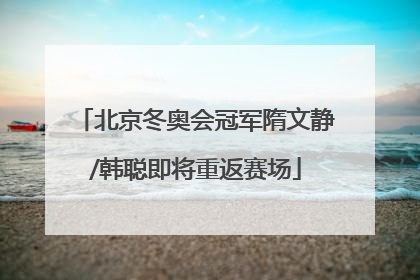 北京冬奥会冠军隋文静/韩聪即将重返赛场