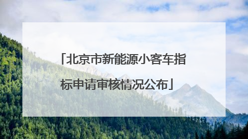北京市新能源小客车指标申请审核情况公布