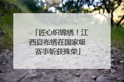 匠心织锦绣！江西夏布绣在国家级赛事斩获殊荣