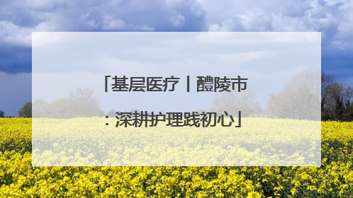基层医疗丨醴陵市:深耕护理践初心