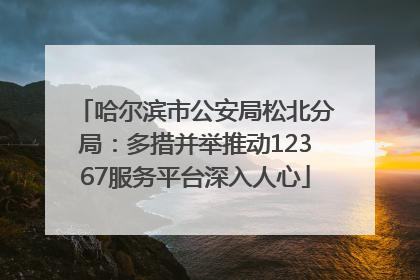 哈尔滨市公安局松北分局：多措并举推动12367服务平台深入人心