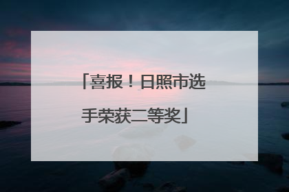 喜报！日照市选手荣获二等奖