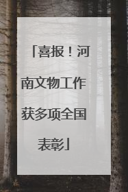 喜报！河南文物工作获多项全国表彰