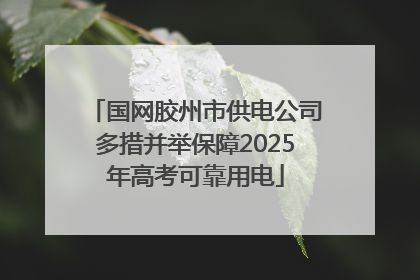国网胶州市供电公司多措并举保障2025年高考可靠用电