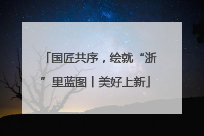 国匠共序，绘就“浙”里蓝图丨美好上新
