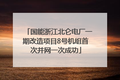 国能浙江北仑电厂一期改造项目8号机组首次并网一次成功