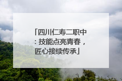 四川仁寿二职中：技能点亮青春，匠心接续传承