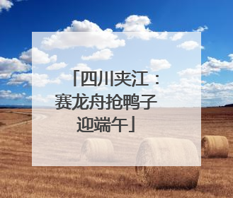 四川夹江：赛龙舟抢鸭子迎端午
