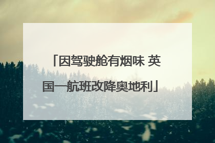 因驾驶舱有烟味 英国一航班改降奥地利