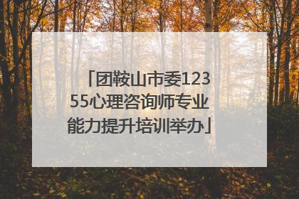 团鞍山市委12355心理咨询师专业能力提升培训举办