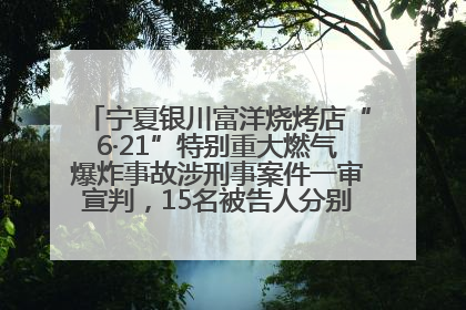 宁夏银川富洋烧烤店“6·21”特别重大燃气爆炸事故涉刑事案件一审宣判，15名被告人分别判刑六年至一年不等
