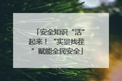 安全知识“活”起来！“实景找茬”赋能全民安全