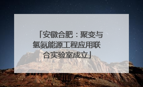 安徽合肥：聚变与氢氨能源工程应用联合实验室成立