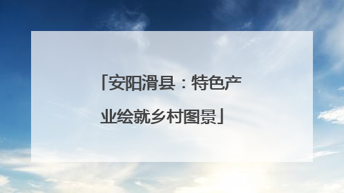 安阳滑县：特色产业绘就乡村图景