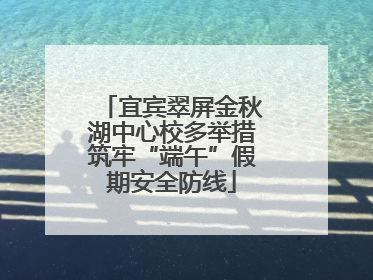 宜宾翠屏金秋湖中心校多举措筑牢“端午”假期安全防线