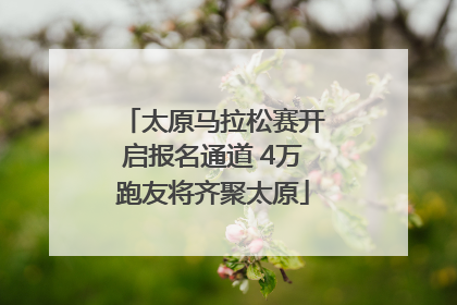太原马拉松赛开启报名通道 4万跑友将齐聚太原