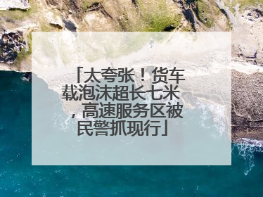 太夸张！货车载泡沫超长七米，高速服务区被民警抓现行