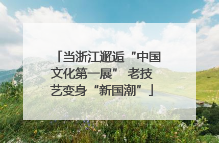 当浙江邂逅“中国文化第一展” 老技艺变身“新国潮”