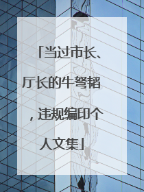 当过市长、厅长的牛弩韬，违规编印个人文集
