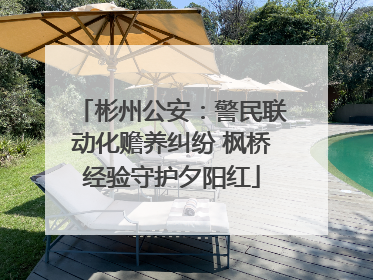 彬州公安：警民联动化赡养纠纷 枫桥经验守护夕阳红