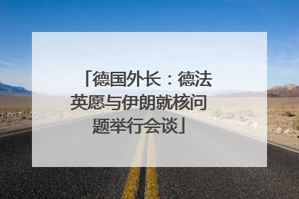 德国外长：德法英愿与伊朗就核问题举行会谈