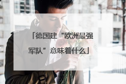 德国建“欧洲最强军队”意味着什么