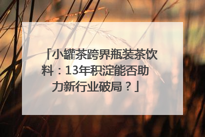 小罐茶跨界瓶装茶饮料：13年积淀能否助力新行业破局？