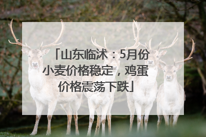 山东临沭：5月份小麦价格稳定，鸡蛋价格震荡下跌