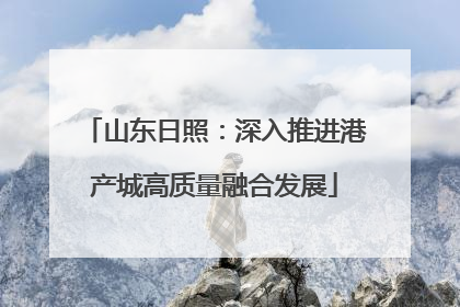 山东日照：深入推进港产城高质量融合发展