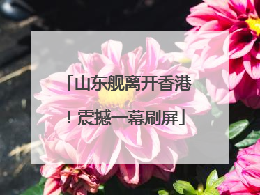 山东舰离开香港！震撼一幕刷屏