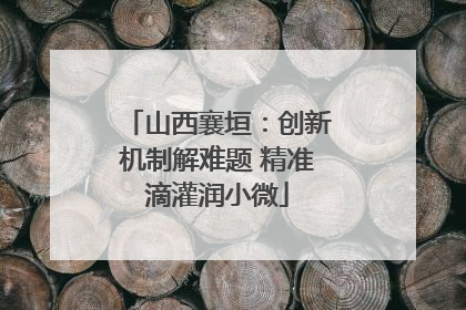 山西襄垣：创新机制解难题 精准滴灌润小微