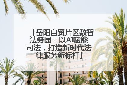 岳阳自贸片区数智法务园：以AI赋能司法，打造新时代法律服务新标杆