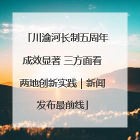 川渝河长制五周年成效显著 三方面看两地创新实践｜新闻发布最前线