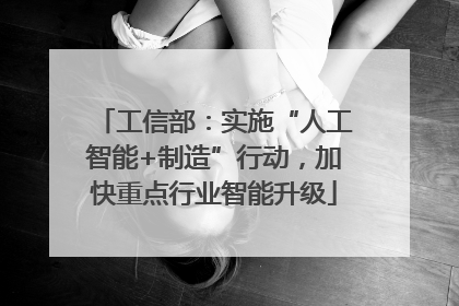 工信部：实施“人工智能+制造”行动，加快重点行业智能升级