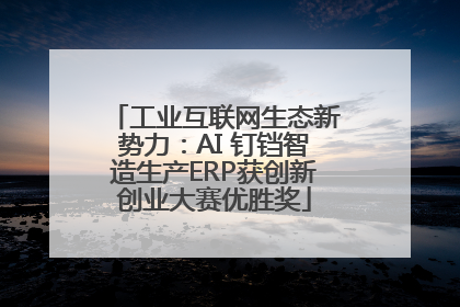 工业互联网生态新势力：AI 钉铛智造生产ERP获创新创业大赛优胜奖