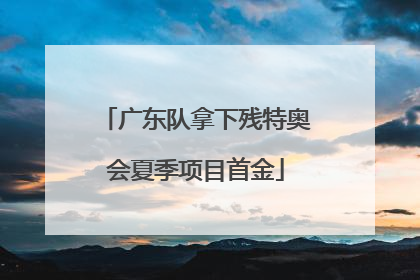 广东队拿下残特奥会夏季项目首金