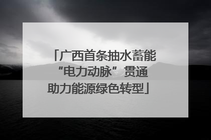 广西首条抽水蓄能“电力动脉”贯通 助力能源绿色转型