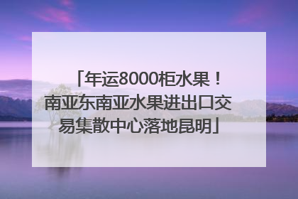 年运8000柜水果！南亚东南亚水果进出口交易集散中心落地昆明