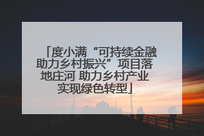 度小满“可持续金融助力乡村振兴”项目落地庄河 助力乡村产业实现绿色转型