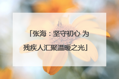 张海：坚守初心 为残疾人汇聚温暖之光